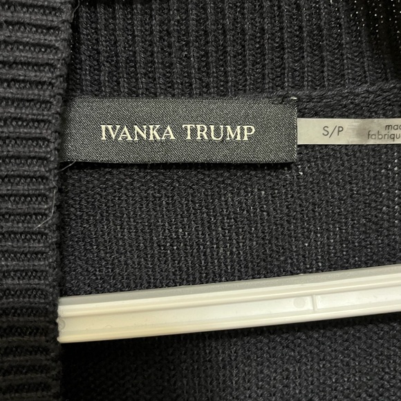 Navy Cardigan with Gold Zipper Accents - Picture 4 of 4